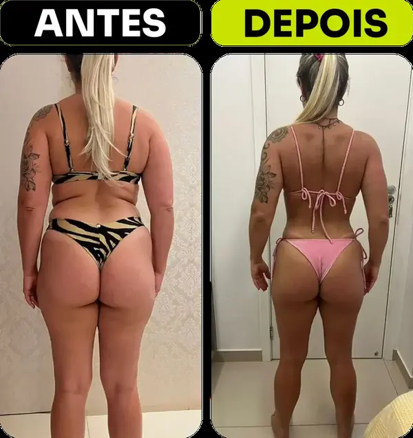 Antes e depois de aluna da equipe Will Portela